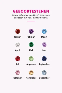 APRIL oorringen 13mm gold plated met geboortesteen diamant wit zirconia