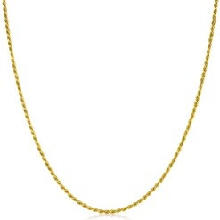 60cm ZINZI gold plated zilveren koord ketting ZILC-K60G