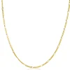 90cm ZINZI gold plated zilveren figaro ketting ZILC-F90G