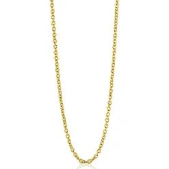 42cm ZINZI gold plated zilveren anker ketting ZILC-A42G