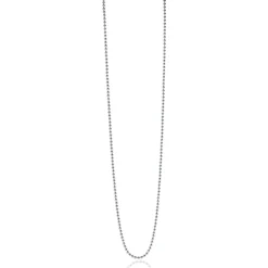 70cm ZINZI zilveren bolletjes ketting, 0,9mm breed. ZILC-B70
