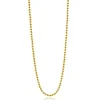 90cm ZINZI zilveren bolletjes ketting gold plated. 0,9mm breed. ZILC-B90G
