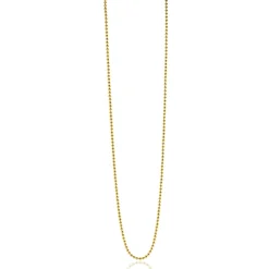 80cm ZINZI zilveren bolletjes ketting gold plated 0,9mm breed. ZILC-B80G