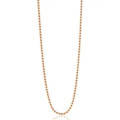 60cm ZINZI zilveren bolletjes ketting rosé verguld ZILC-B60R