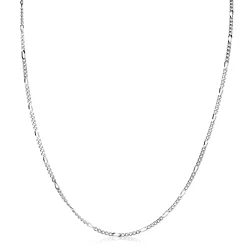 90cm ZINZI zilveren figaro ketting ZILC-F90