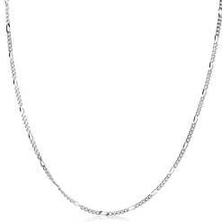 60cm ZINZI zilveren figaro ketting ZILC-F60