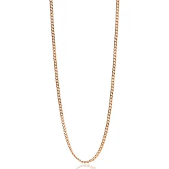 42cm ZINZI zilveren gourmet ketting rosé verguld ZILC-G42R
