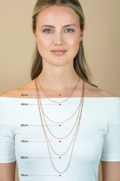90cm ZINZI zilveren gourmet ketting rosé verguld ZILC-G90R