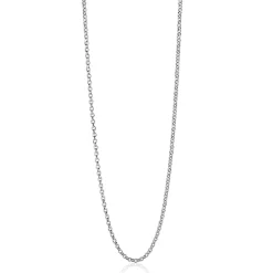 90cm ZINZI zilveren jasseron ketting ZILC-J90