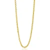 45cm ZINZI zilveren jasseron ketting geel verguld ZILC-J45G