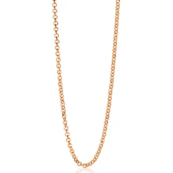 42 cm ZINZI zilveren jasseron ketting rosé verguld ZILC-J42R