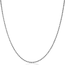 45cm ZINZI zilveren koord ketting ZILC-K45