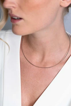 43cm Zinzi zilveren omega collier 1mm breed ZIOM1-43