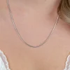 50cm Zinzi zilveren slangen collier 1,5mm breed ZISL15