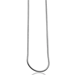 42cm Zinzi zilveren slangen collier 1mm breed ZISL42