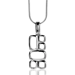 Mart Visser by ZINZI zilveren hanger glad MVH3 (zonder collier)