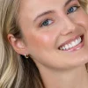 12mm ZINZI bicolor zilveren gladde oorringen met 3mm buisdikte, aan twee zijden te dragen en luxe klapsluiting ZIO2835