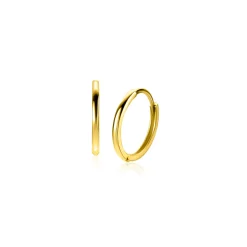12mm ZINZI Gold 14 karaat gouden oorringen met luxe scharniersluiting 10 x 1,2mm ZGO524