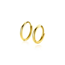 10mm ZINZI Gold 14 karaat gouden oorringen met luxe scharniersluiting 10 x 1,2mm ZGO523