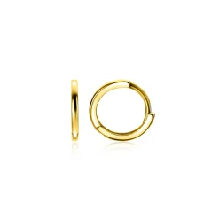 10mm ZINZI Gold 14 karaat gouden oorringen met luxe scharniersluiting 10 x 1,2mm ZGO523