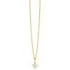 13mm ZINZI Gold 14 krt gouden fantasie hanger met rechthoekige en ronde zirkonia's ZGH511 (zonder collier)