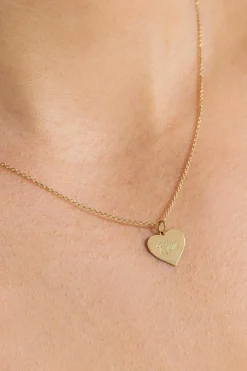 11mm ZINZI Gold 14 krt gouden hanger met glanzend hartje van 11mm ZGH363-11 (zonder collier)