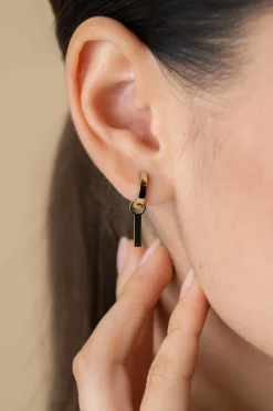 15mm ZINZI Gold 14 krt gouden oorbedels met glad staafje ZGCH479 (zonder oorringen)