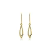 25mm ZINZI Gold 14 krt gouden oorhangers met open peervorm ZGO541