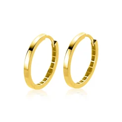 19mm ZINZI Gold 14 krt gouden oorringen met luxe klapsluiting 2mm vierkante buis ZGO573