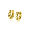 11mm ZINZI Gold 14 krt gouden oorringen met bolletjes design met luxe klapsluiting 11mm x 3,3mm buis ZGO431