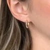 17mm ZINZI Gold 14 krt gouden oorringen, bezet met witte zirconia's met luxe klapsluiting 17mm x 2mm vierkante buis ZGO572Z