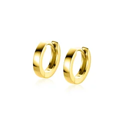 11mm ZINZI Gold 14 krt gouden oorringen met luxe klapsluiting 11mm x 2mm vierkante buis ZGO569