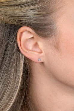 2,5mm ZINZI Gold 14 krt gouden oorstekers met ronde witte zirconia in zespootchaton ZGO562