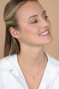 3mm ZINZI Gold 14 krt gouden oorstekers met ronde witte zirconia in bewerkt kastje ZGO560