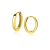 15mm ZINZI Gold 14 krt gouden ovale oorringen met luxe klapsluiting 15mm x 2mm vierkante buis ZGO322
