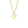 12mm ZINZI gold plated zilveren hanger glad hart voor gravure ZIH2346G12 (zonder collier)