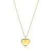 23mm ZINZI gold plated zilveren hanger hart met parelrand voor gravure ZIH2654G (zonder collier)
