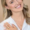 16,5mm ZINZI goldplated zilveren cross-over oorringen met luxe scharniersluiting 5mm breed ZIO2801