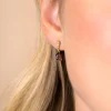 16mm ZINZI goldplated zilveren oorstekers met bruine druppelvormige kleursteen ZIO2804