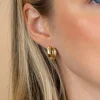 17mm ZINZI goldplated zilveren gladde oorringen met brede ronde buis 5mm met luxe klapsluiting ZIO2793G