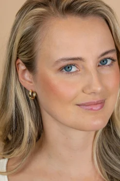 17mm ZINZI goldplated zilveren gladde oorringen met brede ronde buis 5mm met luxe klapsluiting ZIO2793G