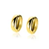 15,5mm ZINZI goldplated zilveren gladde oorringen met brede ronde buis 5mm met luxe klapsluiting ZIO2792G