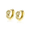 12,5mm ZINZI goldplated zilveren oorringen met Infinity-symbool bezet met zirkonia’s en luxe klapsluiting ZIO2790Y