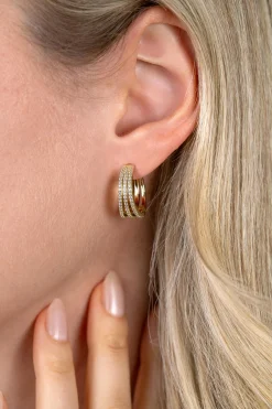 18mm ZINZI goldplated zilveren multi-look oorringen met luxe scharniersluiting 7mm breed ZIO2727YL