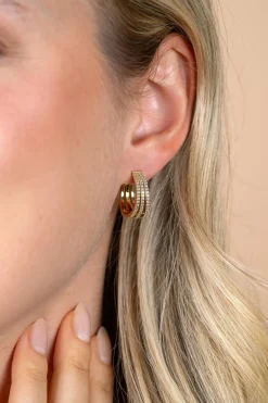 18mm ZINZI goldplated zilveren multi-look oorringen met luxe scharniersluiting 7mm breed ZIO2727YL
