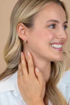 13mm ZINZI goldplated zilveren multi-look oorringen met luxe scharniersluiting 6mm breed ZIO2727Y
