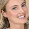 12mm ZINZI goldplated zilveren gladde oorringen met 3mm buisdikte en luxe klapsluiting ZIO189G