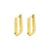 20mm ZINZI gold plated zilveren rechthoekige oorringen, strakke buis met modern design, luxe klapsluiting ZIO2879G