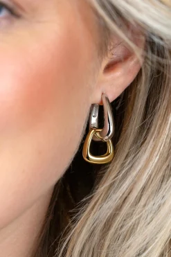 16mm ZINZI goldplated zilveren oorbedels in een luxe tasvorm ZICH2805G (zonder oorringen)