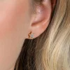 7mm ZINZI goldplated zilveren oorknopjes in ster- en maansymbool, bezet met fonkelende witte zirkonia’s ZIO2827